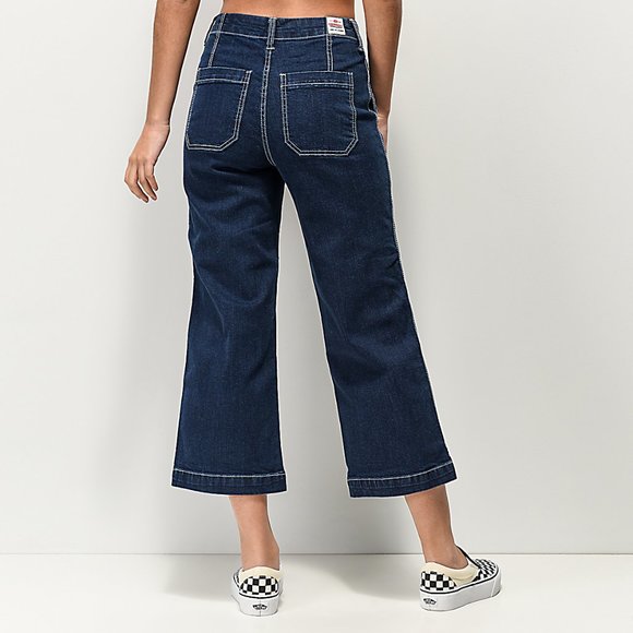 Unionbay Donni Wide Leg High Rise Crop Jeans Sz 5 - Picture 2 of 14